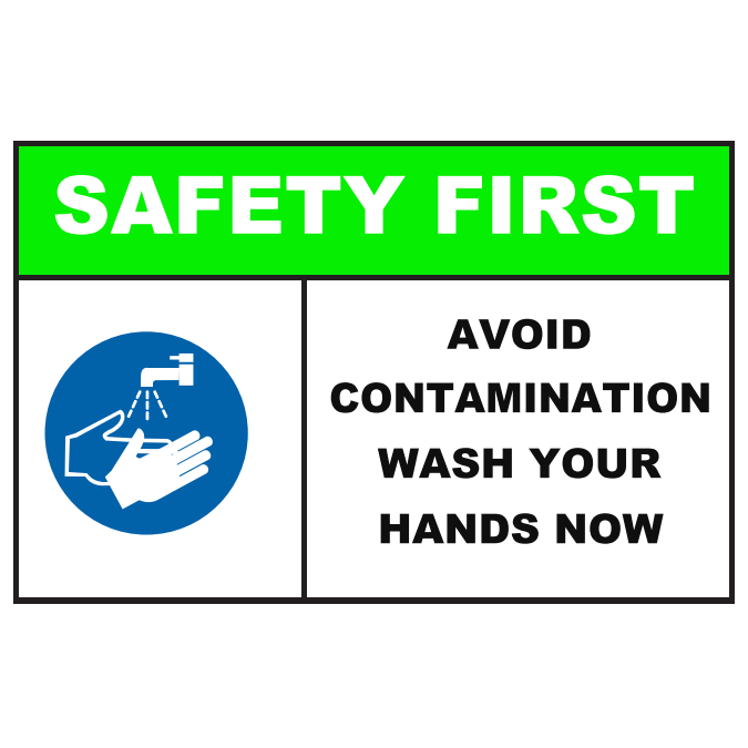Ansi Notice Safety Sign Avoid Contamination Wash Your Hands Quad City Safety Inc Kulturaupice